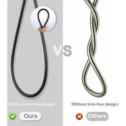 Shower Hose, Premium PVC Shower Head Hose Extension For Bath, Toilet, Dog Cleaning, Bathing, 59 Inches, Matte Black Handheld Shower Hose 7 Shower Hose, Premium PVC Shower Head Hose Extension For Bath, Toilet, Dog Cleaning, Bathing, 59 Inches, Matte Black Handheld Shower Hose -Bathroom Supplies Store 93501406 3