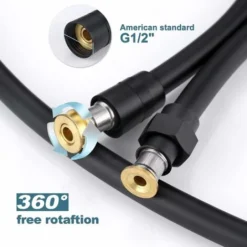 Shower Hose, Premium PVC Shower Head Hose Extension For Bath, Toilet, Dog Cleaning, Bathing, 59 Inches, Matte Black Handheld Shower Hose 8 Shower Hose, Premium PVC Shower Head Hose Extension For Bath, Toilet, Dog Cleaning, Bathing, 59 Inches, Matte Black Handheld Shower Hose -Bathroom Supplies Store 93501406 4