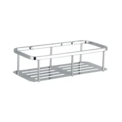Exclusive Stainless Steel Shower Caddy - Bathroom Tub Shelf Shower Tray Wall Mounted Corner Shelf Bracket (Stainless Steel, 1 Tier)