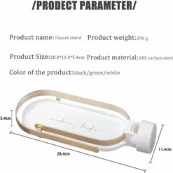 Shower Caddy, Stainless Steel Kitchen Storage Rack, Bathroom Rack, Shower Organizer, Sponge Holder, Soap Dish(White) -Bathroom Supplies Store 93515948 5