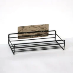 Adhesive Bathroom Shelf, No Drilling Shower Caddy, Rectangular Shower Storage Organizer, Metal Shower Caddy For Bathroom, Kitchen