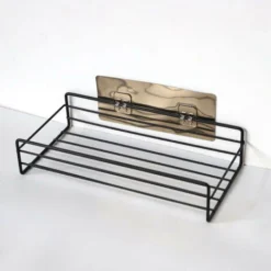 Adhesive Bathroom Shelf, No Drilling Shower Caddy, Rectangular Shower Storage Organizer, Metal Shower Caddy For Bathroom, Kitchen -Bathroom Supplies Store 93523255 3