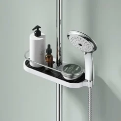 Post Shower Shelf, No Drilling Shower Shelf For Shower Rail, Shower Soap Holder, No Drilling, 7 Post Shower Shelf, No Drilling Shower Shelf For Shower Rail, Shower Soap Holder, No Drilling, -Bathroom Supplies Store 93525481 4