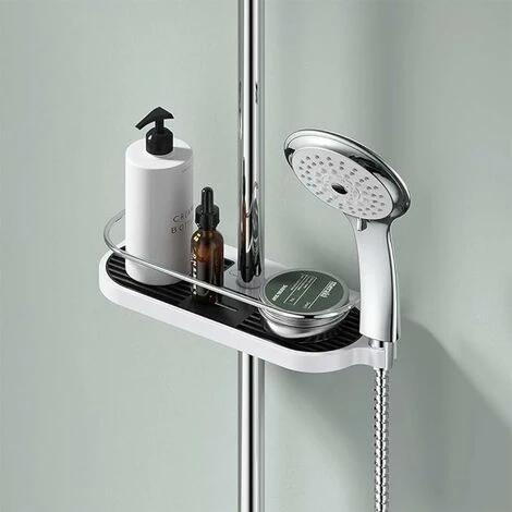 Post Shower Shelf, No Drilling Shower Shelf For Shower Rail, Shower Soap Holder, No Drilling, 4 Post Shower Shelf, No Drilling Shower Shelf For Shower Rail, Shower Soap Holder, No Drilling, - Image 4