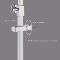 Sliding Shower Head Holder For Rail-Rectangular,ABS Hand Shower Holder Bathroom 7 Sliding Shower Head Holder For Rail-Rectangular,ABS Hand Shower Holder Bathroom -Bathroom Supplies Store 93528069 3