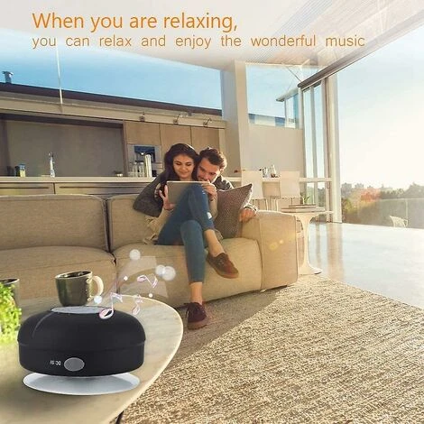 Handsfree Ip4 Waterproof Bluetooth Speaker Built-in Microphone With Suction Cup (Black) 5 Handsfree Ip4 Waterproof Bluetooth Speaker Built-in Microphone With Suction Cup (Black) - Image 5