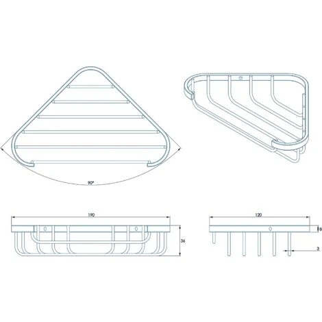 Croydex Rust Free Shower Riser Rail Storage Basket Caddy 5 Croydex Rust Free Shower Riser Rail Storage Basket Caddy - Image 5
