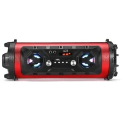 Super Bass HIFI AUX FM Stereo Bluetooth Wireless Portable Radio And Speaker LED Red -Bathroom Supplies Store 94148252 4