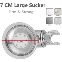 Adjustable Shower Head Holder Removable Suction Cup Shower Wall Holder Reusable Shower Head Holder Without Drilling Waterproof -Bathroom Supplies Store 94385130 5