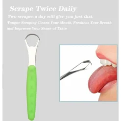 Tongue Scraper, Stainless Steel Tongue Scraper, Eliminate Bad Breath Oral Care Tongue Brushes, Suitable For Adults Child Tongue Scraper -Bathroom Supplies Store 94385904 5