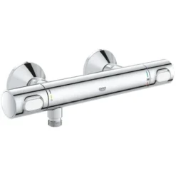 Grohe Precision Flow Thermostatic Shower Mixer Set + Hand Shower + Adjustable Wall Bracket + Hose 1750mm, Chrome -Bathroom Supplies Store 94412489 4