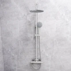 Sky Thermostatic Mixer Shower Set COOL TOUCH Thermostatic Valve Square Silver
