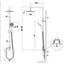 Sky Thermostatic Mixer Shower Set COOL TOUCH Thermostatic Valve Square Silver -Bathroom Supplies Store 95023406 5