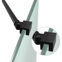 Heilmetz Support Bar Shower Wall Stabilization Bar, With Angle Flexible 180° Rotatable, Support Bar For Shower Doors -Universally Usable For 6-8mm Glass Thickness, Black (500mm)