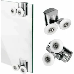 23mm Shower Roller 2 Pieces Up And Down Shower Door Rollers 23mm Shower Door Rollers Sliding Shower Door， -Bathroom Supplies Store 95348923 3