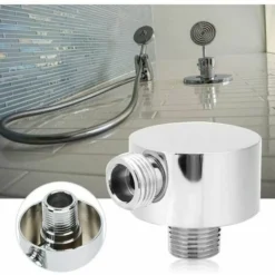 Wall Mount Brass Shower Trio Handheld Supply Elbow Round Shape Shower Hose Connector G1/2 Shower Outlet Elbow For Hand Shower -Bathroom Supplies Store 95647056 5