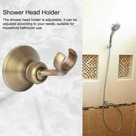 Adjustable Shower Brass Shower Head Holder Bracket Heavy Duty Electroplating Head Shower Head Holder Stylish For Home Bathroom Accessory 4 Adjustable Shower Brass Shower Head Holder Bracket Heavy Duty Electroplating Head Shower Head Holder Stylish For Home Bathroom Accessory - Image 4