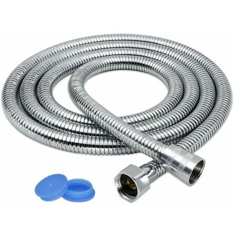 Stainless Steel Flexible Shower Hose For Bath, Replacement Anti-Twist Handheld Shower Hose, Double Locking (G1/2), Chrome 2m 1 Stainless Steel Flexible Shower Hose For Bath, Replacement Anti-Twist Handheld Shower Hose, Double Locking (G1/2), Chrome 2m