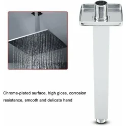 Shower Arm, Stainless Steel Square Top Shower Arm Tube Wall Mounted Straight Shower Extension For Ceiling Shower Head For Bathroom(20 Cm/7.87 In) -Bathroom Supplies Store 97452564 3