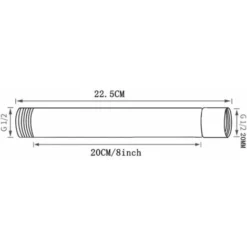 Shower Arm Extension Arm Stainless Steel Hose Pipe For Bathroom Shower Head. Thread Size G1 / 2 Inch -Bathroom Supplies Store 97453586 3