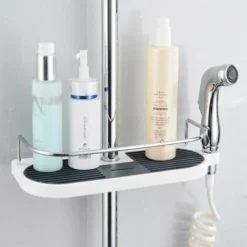 Bathroom Organizer For Shampoo, Suitable For 19 Mm To 25 Mm Rails -Bathroom Supplies Store 97694617 3