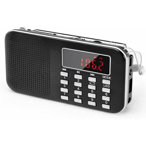 AM/FM Portable Radio, Radio Set With Emergency Light, Micro SD/AUX/USB Support, 1200mAh Rechargeable Battery 1 AM/FM Portable Radio, Radio Set With Emergency Light, Micro SD/AUX/USB Support, 1200mAh Rechargeable Battery