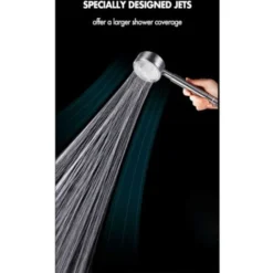 304 Stainless Steel High Pressure Shower Head, Water Saving Bathroom Shower Head Easy Installation - Waist Shaped Spray Method -Bathroom Supplies Store 97905146 3
