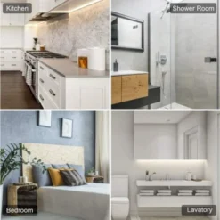 Corner Shower Shelf, Bathroom Shelf Without Drilling Basket Shower Storage Aluminum Wall Adhesive Shower Holder Organizer For Shampoo (Triangle, 2 Pieces) -Bathroom Supplies Store 97905194 5