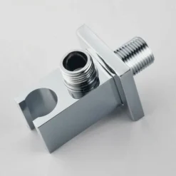 Chrome Plated Pipe Fitting With Shower Bracket, Keymark 1/2 Inch Square Brass Wall Connection Elbow, Shower Connection Elbow With Bracket, Sand Connection Wall Connection Do -Bathroom Supplies Store 98630230 5