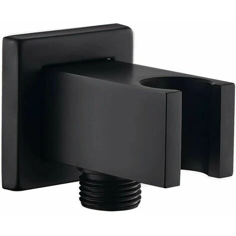 Wall Connection Elbow With Shower Holder Black, Brass 1/2 Square Pipe Connection, Shower Connection Elbow With Holder, Sand Connection Wall Connection Hand Shower For Black Shower 1 Wall Connection Elbow With Shower Holder Black, Brass 1/2 Square Pipe Connection, Shower Connection Elbow With Holder, Sand Connection Wall Connection Hand Shower For Black Shower