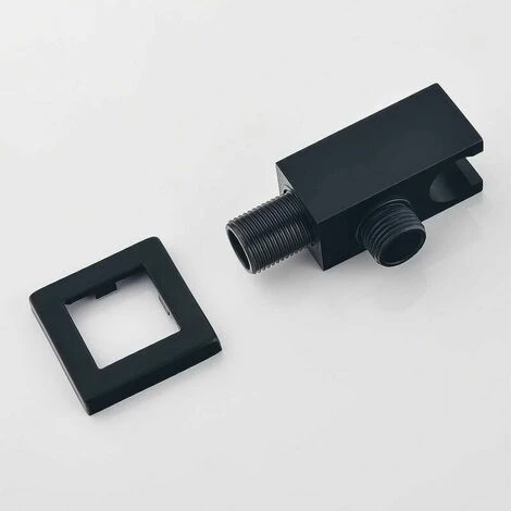 Wall Connection Elbow With Shower Holder Black, Brass 1/2 Square Pipe Connection, Shower Connection Elbow With Holder, Sand Connection Wall Connection Hand Shower For Black Shower 3 Wall Connection Elbow With Shower Holder Black, Brass 1/2 Square Pipe Connection, Shower Connection Elbow With Holder, Sand Connection Wall Connection Hand Shower For Black Shower - Image 3