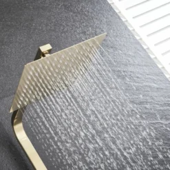 Shower Mixer Taps Shower Set Shower System 3-Function With Rainfall Shower Handheld Bath Tub Brushed Gold -Bathroom Supplies Store 99338373 4