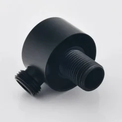 Orchid-Shower Outlet Shower Hose Fitting Round Wall Connection Elbow (Black) -Bathroom Supplies Store 99501601 3
