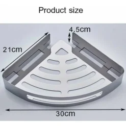 Orchid-Bathroom Shower Shelf Rustproof Corner Shower Storage 304 Stainless Steel (Triangle, 2 Packs) -Bathroom Supplies Store 99512855 4