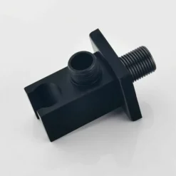 Rose-Wall Connection Elbow With Shower Bracket 1/2" Brass Square Fitting（Black） -Bathroom Supplies Store 99515615 3
