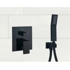 Rose-Wall Connection Elbow With Shower Bracket 1/2" Brass Square Fitting（Black） -Bathroom Supplies Store 99515615 4