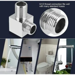 Orchid-Wall Supply Elbow, Square Shower Outlet Elbow Wall Supply Elbow Hand Shower Outlet Elbow Shower Hose Connector For Hand Shower -Bathroom Supplies Store 99517003 3